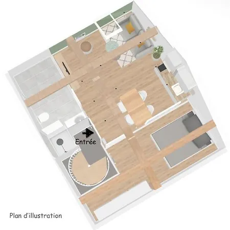 Apartment Joli Mansarde Au Calme - Le Jardin De L'eveche A Votre Fenetre *